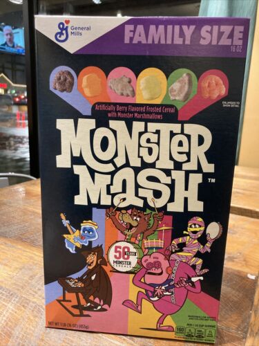 General Mills Monster Mash Cereal 50th Anniversary Celebration Family Sz 2boxes